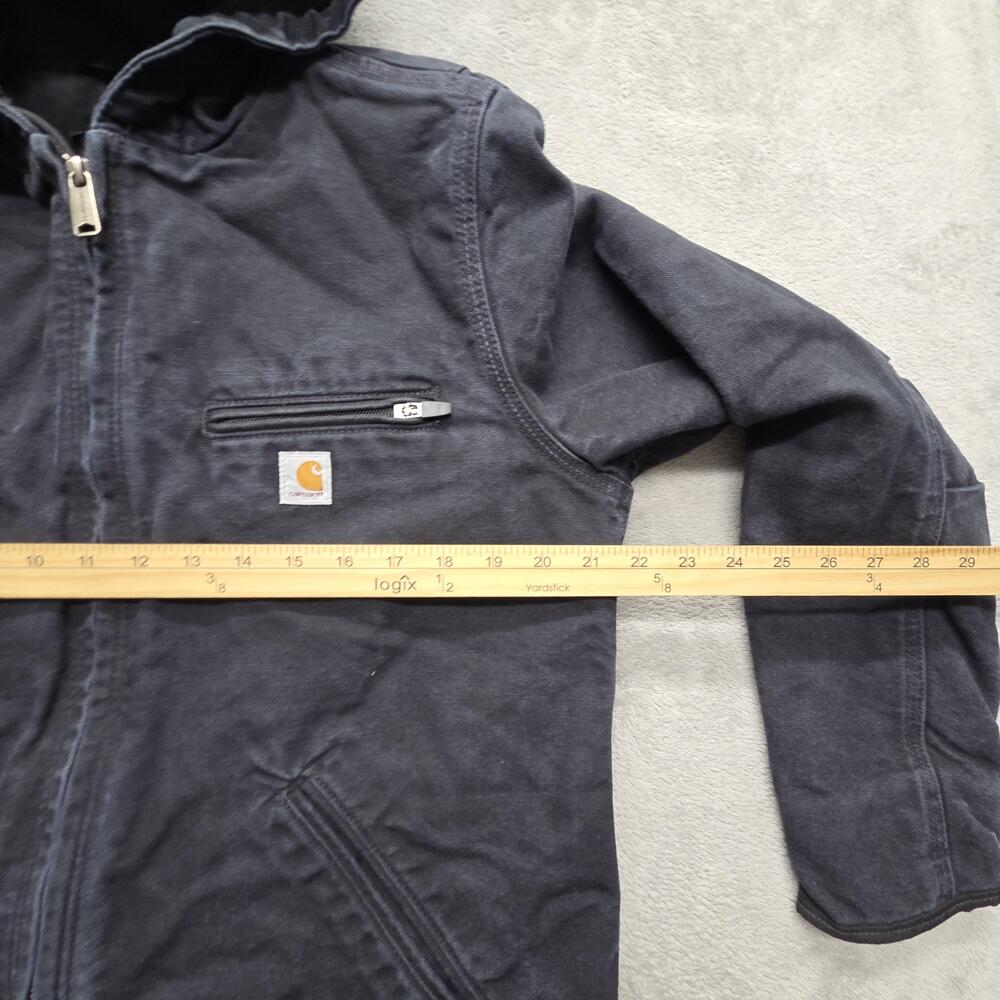 Carhartt Jacket Womens M Black Anorak Hooded Lined Insulated Full Zip OJ4392-W - Picture 6 of 11